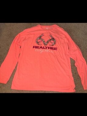 Realtree Neon Coral Pink Long Sleeve Shirt